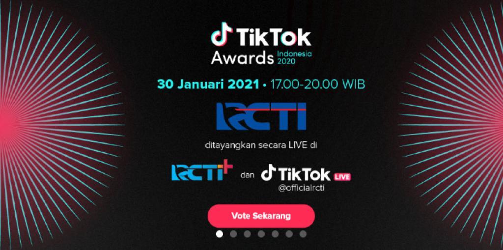 Jangan sampai terlewat! siaran langsung RCTI “TikTok Awards Indonesia 2020”