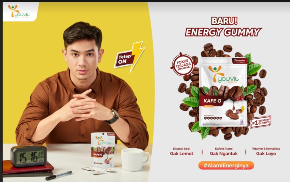 Ekstrak Energi Gummy Pertama Di Indonesia “Youvit Kafe G” Lebih Semangat Lebih Produktif!