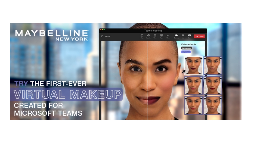 Cantin Dalam Sekali Klik : MAYBELLINE Menghadirkan Make Up Virtual Pertama Di Microsoft Teams