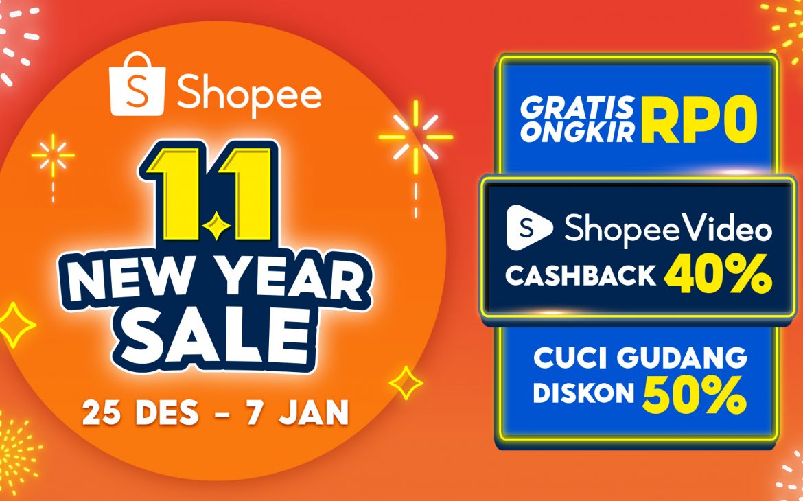 Menutup Tahun Dengan Kegiatan Menyenangkan Bersama Shopee 1.1 New Year Sale