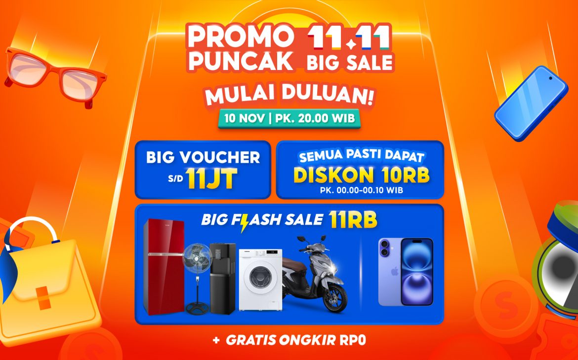 Waktunya Checkout Wishlist! Puncak Shopee 11.11 Big Sale 2025 Hadirkan Segudang Penawaran dan Promo Spesial Sepanjang Hari