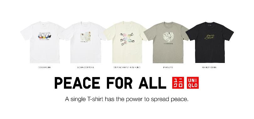 Lima Desain Baru T-shirt Amal PEACE FOR ALL Diumumkan!