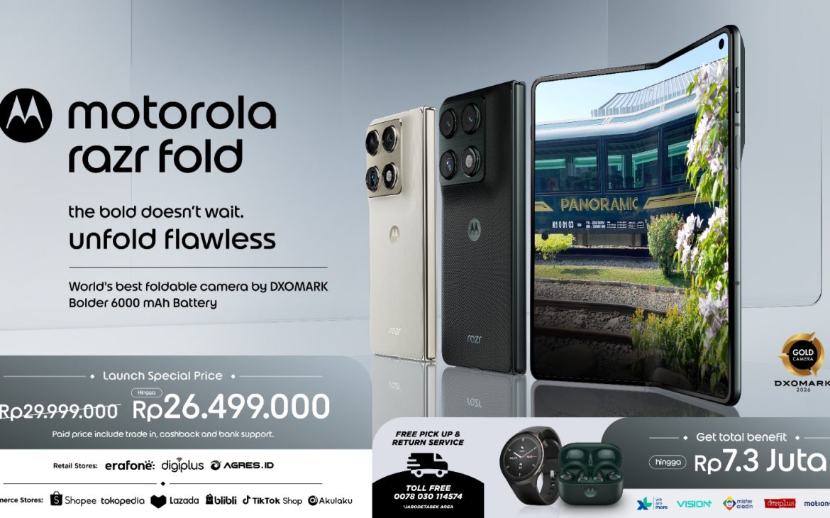 Motorola Razr Fold Hari Ini Resmi Dijual di Indonesia dengan Harga Spesial Launch Rp. 26.499.000