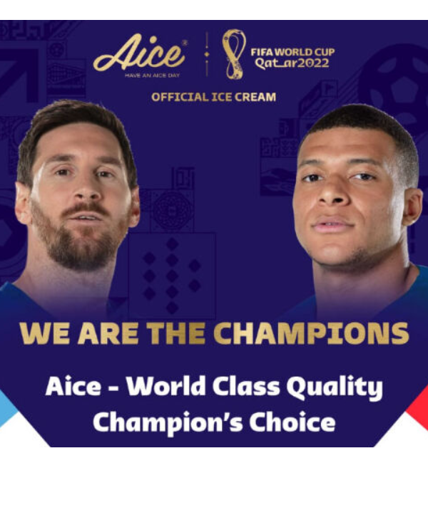 Aice Juaranya Juara, Dua Ambassadornya: Messi Gondol Piala Dunia & Mbappe Bawa Pulang Sepatu Emas 