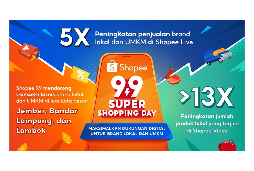 Penjualan Brand Lokal Melonjak 5X Lipat pada Shopee 9.9 Super Shopping Day Berkat Fitur Live Streaming