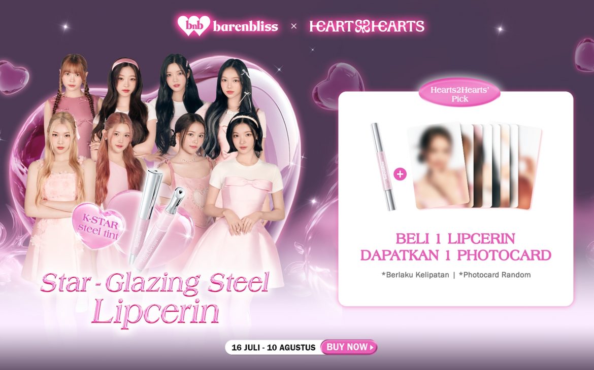Dapatkan Photocard Hearts2Hearts Gratis dengan Pembelian BNB Lipcerin di Shopee!