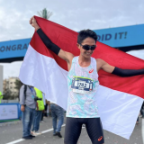 Robi Syianturi Kembali Pertajam Rekor Nasional Half Marathon di Casablanca Marathon 2025