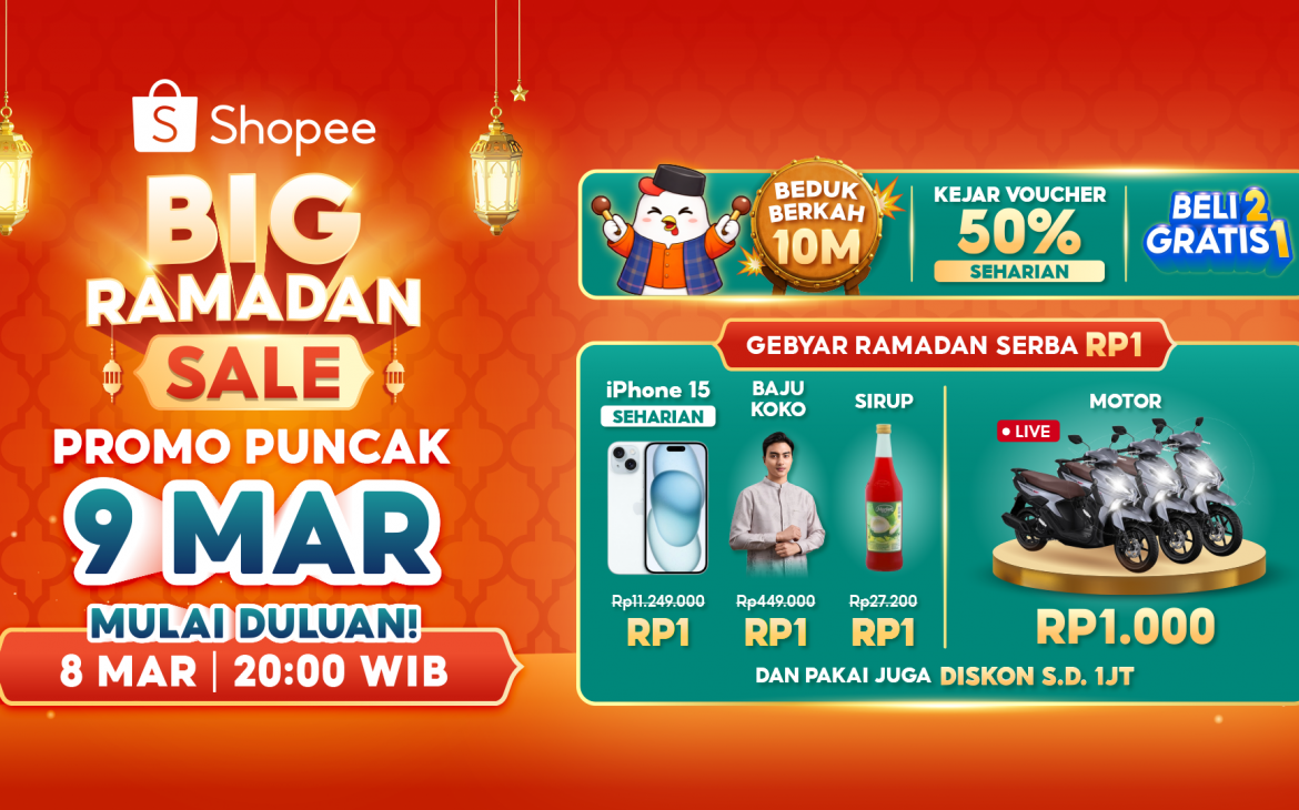 Persiapan Lebaran Makin Praktis, Shopee Hadirkan Ragam Promo Spesial di Puncak Big Ramadan Sale 9 Maret 2026