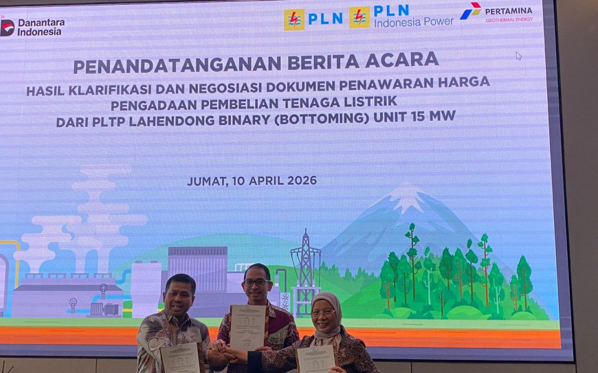 PGE-PLN IP Sepakati Tarif Listrik, Proyek PLTP Lahendong Bottoming Unit 15 MW Siap Melangkah ke Tahap Berikutnya