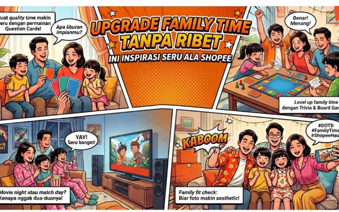 Bikin Momen Kumpul Keluarga di Rumah Makin Seru dengan Inspirasi Kegiatan ala Shopee